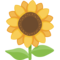 Sunflower emoji on Facebook